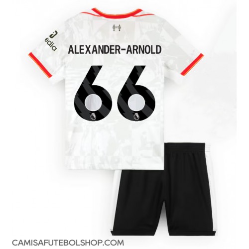 Camisa de time de futebol Liverpool Alexander-Arnold #66 Replicas 3º Equipamento Infantil 2024-25 Manga Curta (+ Calças curtas)